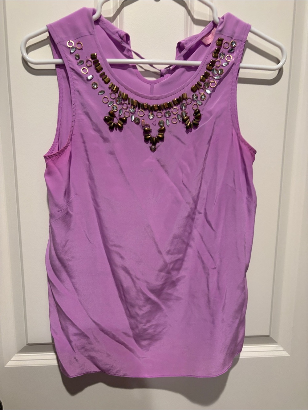 Lilly Pulitzer Lavender Beaded Sleeveless Camisole